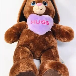 Build A Bear Dark Brown Floppy Ears Bunny Rabbit Plush Stuffed Toy Hugs